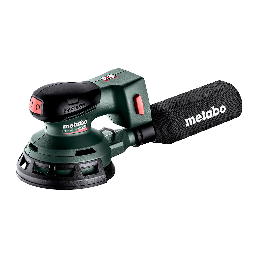 Metabo 602035850 - PowerMaxx SXA 12-125 BL - AKU excentrická brúska, 12V, Kartón, s brúsnym tanierom s priemerom 125 mm