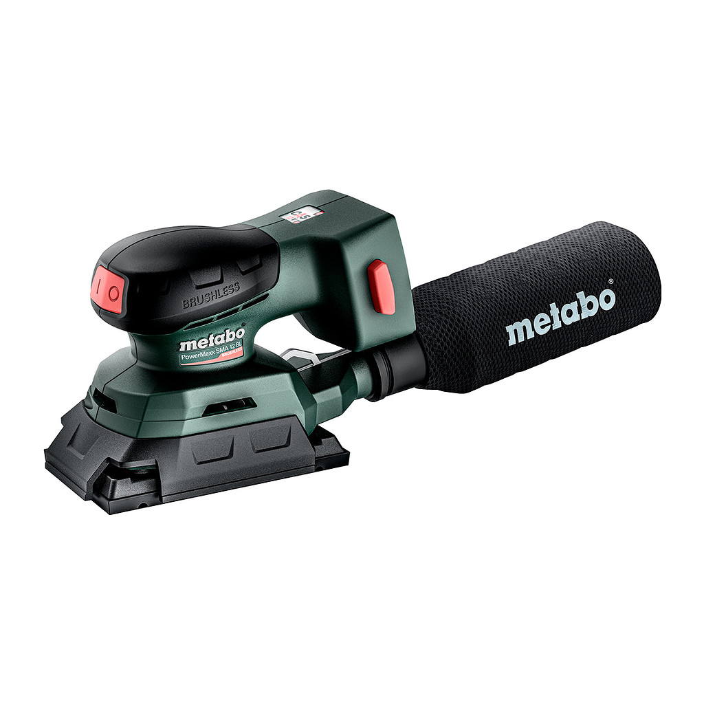 Metabo 602036920 - PowerMaxx SRA 12 BL Set - AKU vibračná brúska, 12V, metaBOX 215, s brúsnou doskou 80 x 133 mm