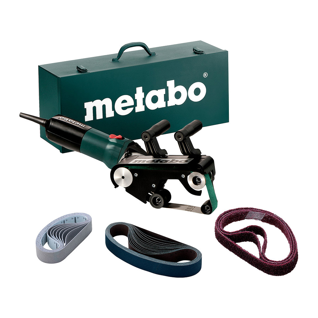 Metabo 602183510 - RBE 9-60 Set - Pásová brúska na rúry, metaBOX 185 XL