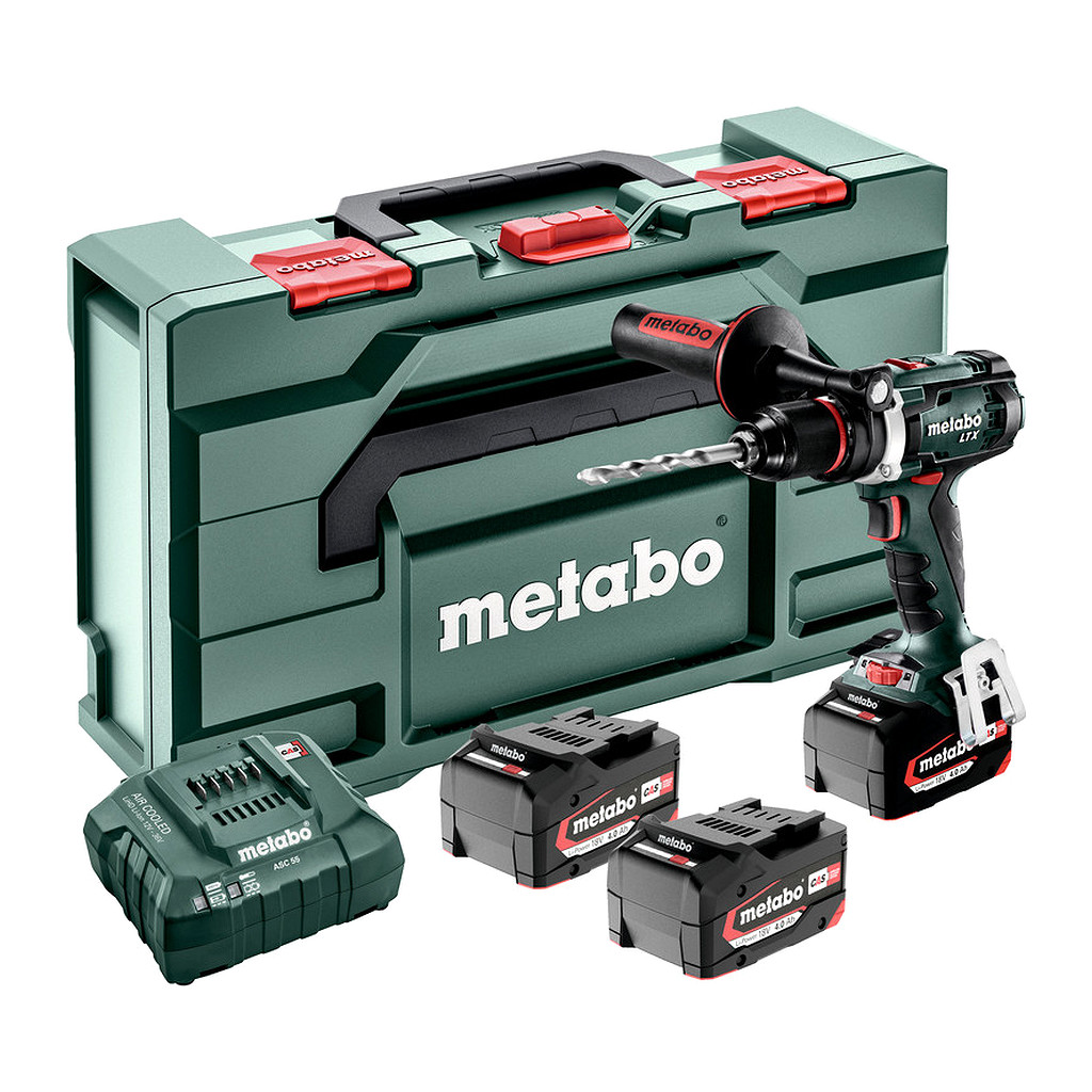 Metabo 602191960 - BS 18 LTX Impuls Set - AKU vŕtačka so skrutkovačom, 18V 3x4Ah Li-Power, Nabíjačka ASC 55, metaBOX 145 L, s 3 Li-Power akumulátorovými zdrojmi (18 V/4,0 Ah)