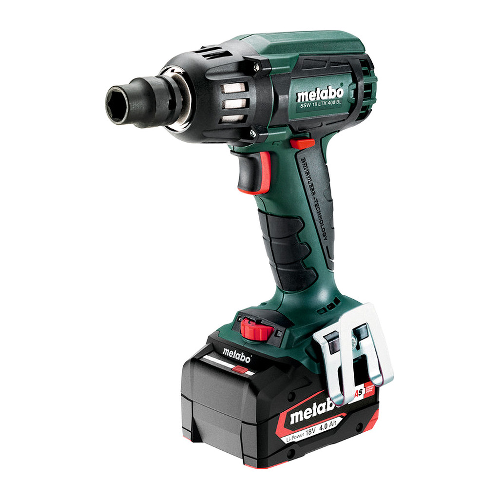 Metabo 602205500 - SSW 18 LTX 400 BL - AKU rázový skrutkovač, 18V 2x4Ah Li-Power, Nabíjačka ASC 55, metaBOX 145