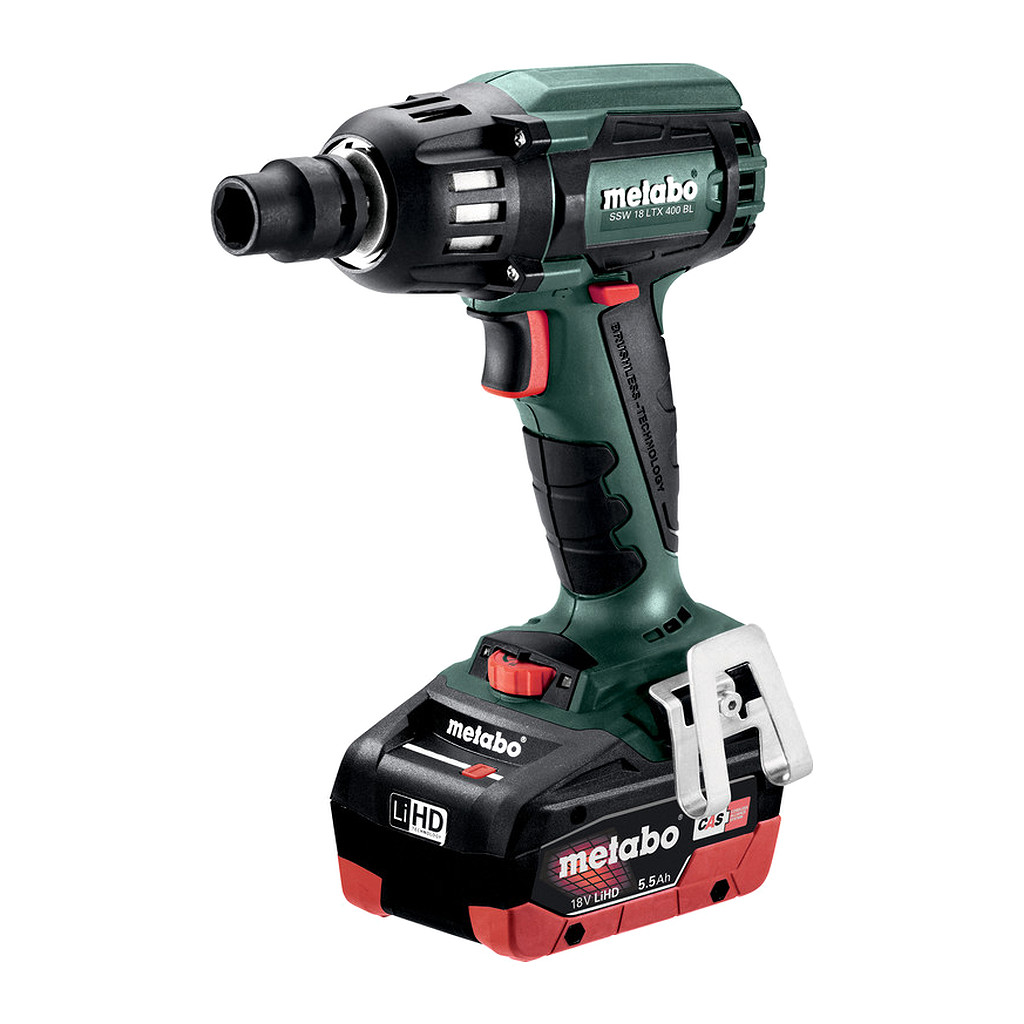 Metabo 602205660 - SSW 18 LTX 400 BL - AKU rázový skrutkovač, 18V 2x5.5Ah LiHD, Nabíjačka ASC 145, metaBOX 145