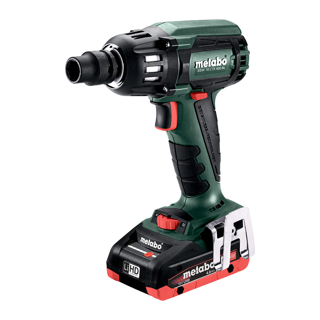 Metabo 602205800 - SSW 18 LTX 400 BL - AKU rázový skrutkovač, 18V 2x4Ah LiHD, Nabíjačka ASC 55, metaBOX 145