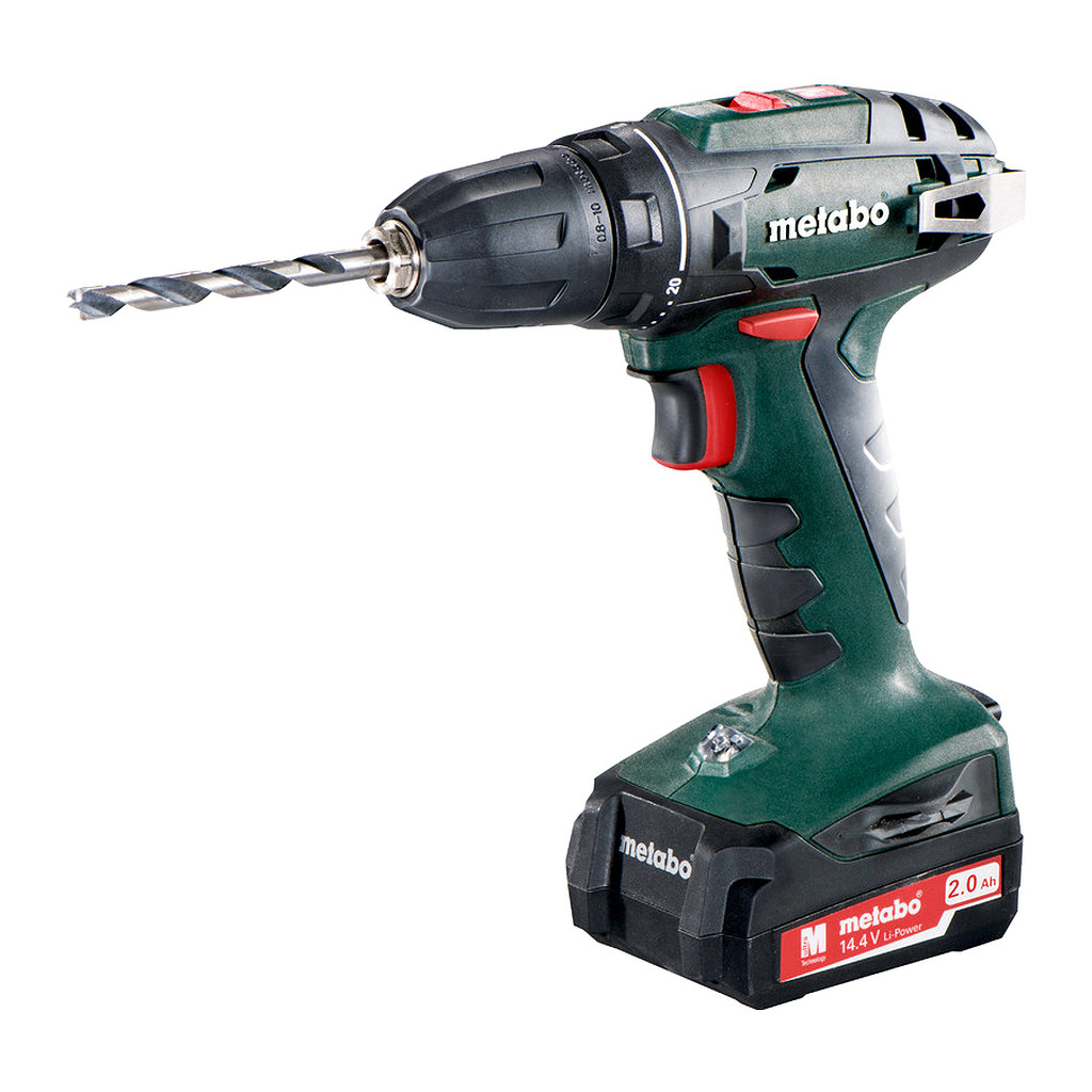 Metabo 602206540 - BS 14.4 - AKU vŕtačka so skrutkovačom, 14.4V 2x2Ah Li-Power, Nabíjačka SC 30, Kufor z umelej hmoty