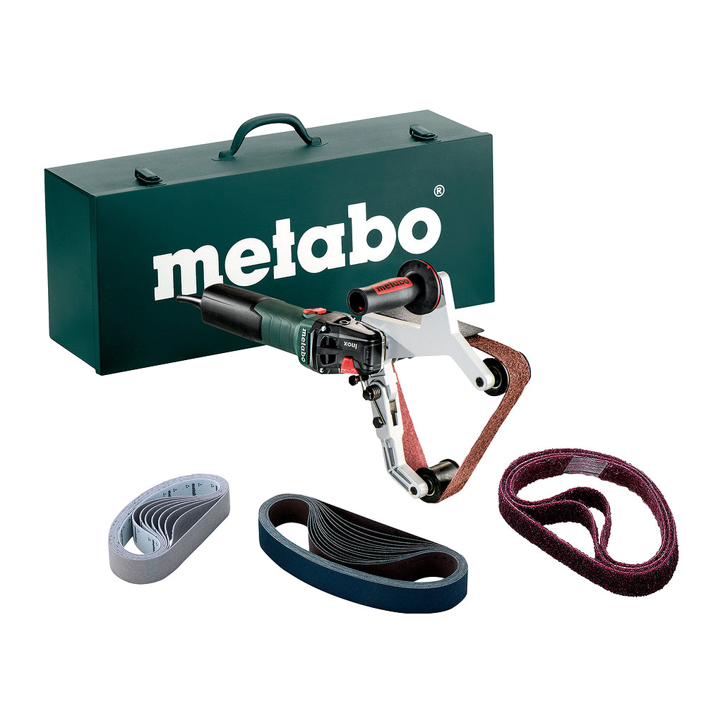 Metabo 602243500 - RBE 15-180 Set - Pásová brúska na rúry, metaBOX 185 XL