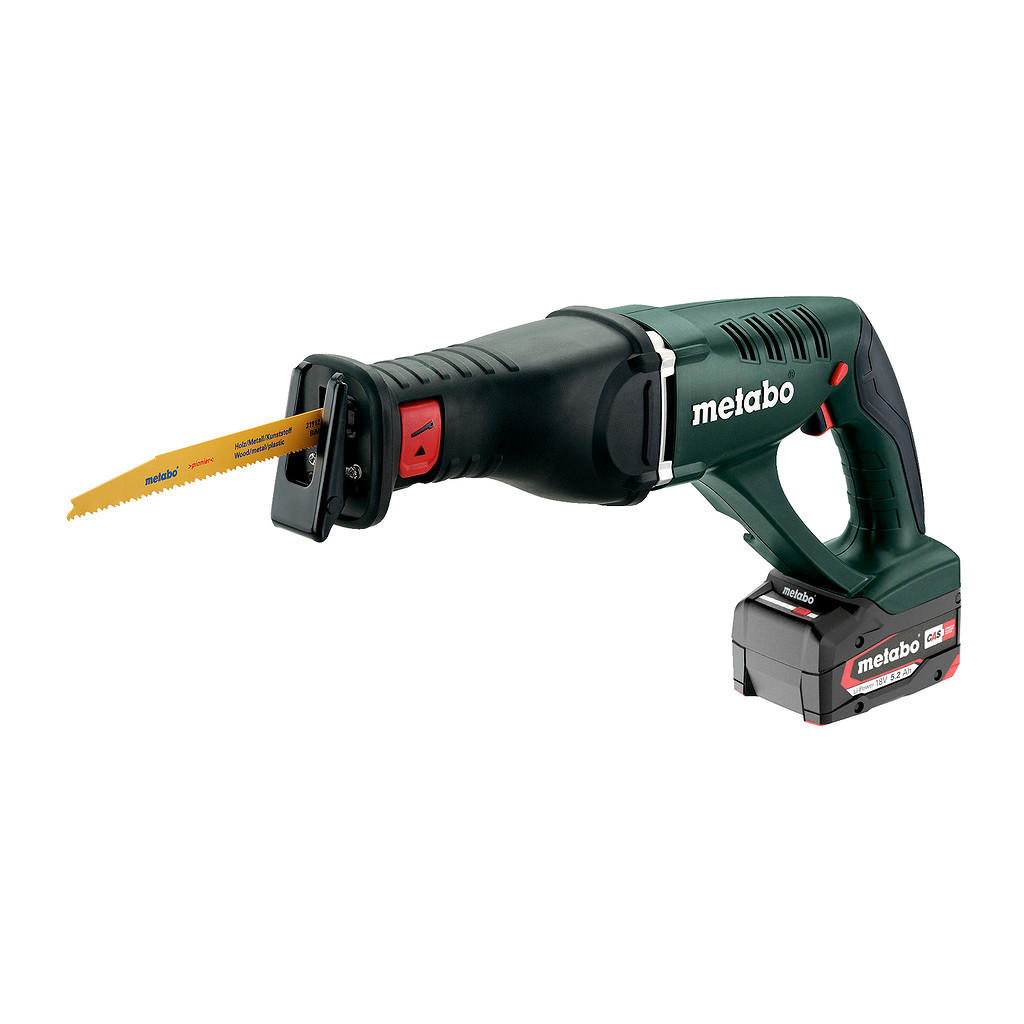 Metabo 602269650 - ASE 18 LTX - AKU priamočiara píla, 18V 2x5.2Ah Li-Power, Nabíjačka ASC 55, metaBOX 145 L