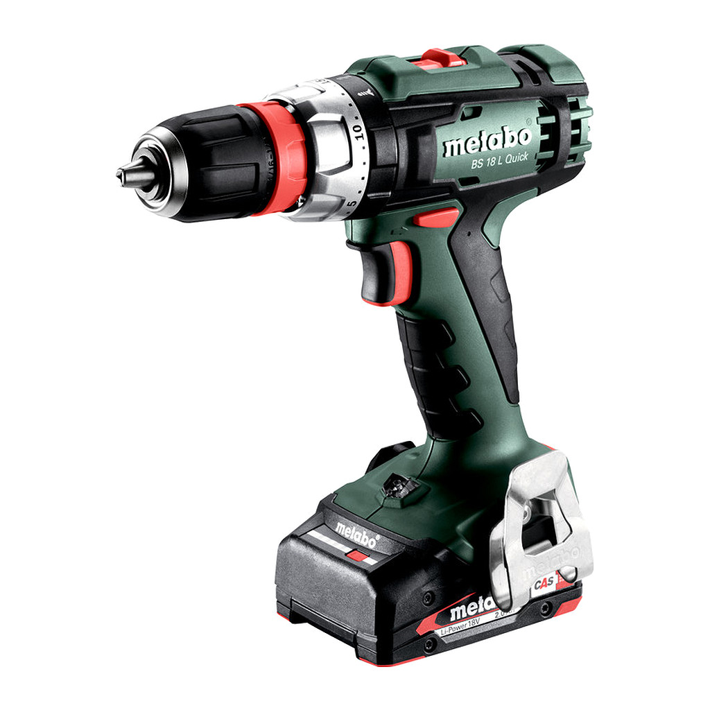 Metabo 602320500 - BS 18 L Quick - AKU vŕtačka so skrutkovačom, 18V 2x2Ah Li-Power, Nabíjačka SC 30, metaBOX 145