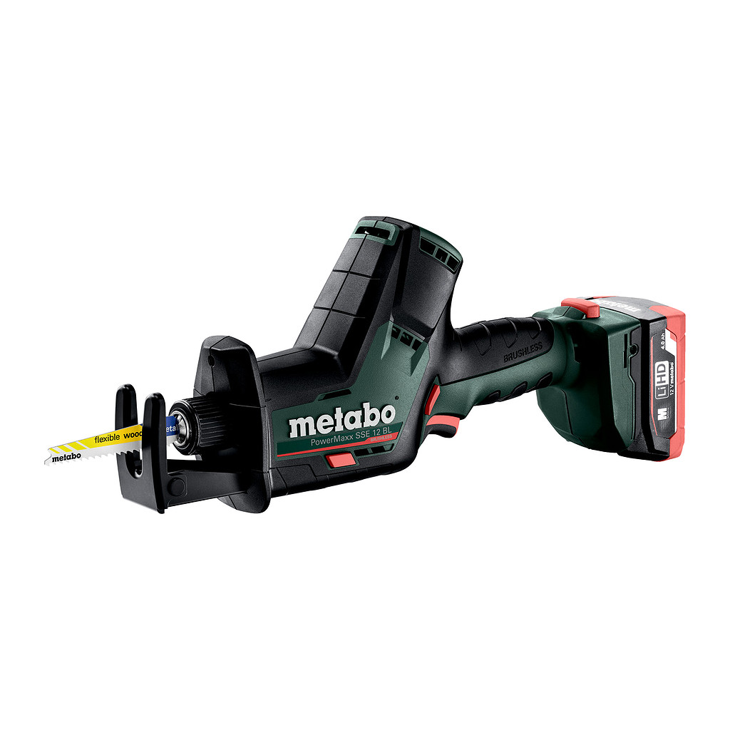 Metabo 602322800 - PowerMaxx SSE 12 BL - AKU priamočiara píla, 12V 2x4Ah LiHD, Nabíjačka ASC 55, metaBOX 145