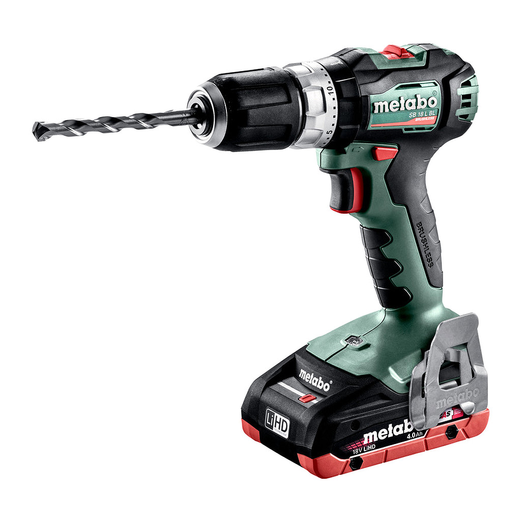 Metabo 602331800 - SB 18 L BL - AKU príklepový vŕtací skrutkovač, 18V 2x4Ah LiHD, Nabíjačka ASC 55, metaBOX 145