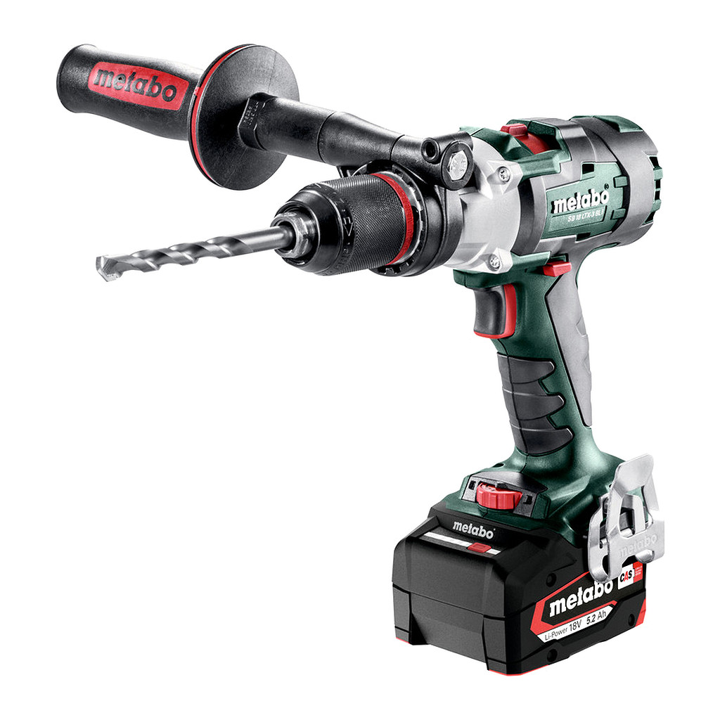 Metabo 602356650 - SB 18 LTX-3 BL I - AKU príklepový vŕtací skrutkovač, 18V 2x5.2Ah Li-Power, Nabíjačka ASC 55, metaBOX 145 L