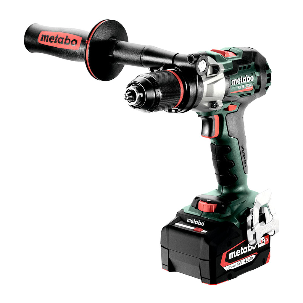 Metabo 602360500 - SB 18 LTX BL I - AKU príklepový vŕtací skrutkovač, 18V 2x4Ah Li-Power, Nabíjačka ASC 55, metaBOX 145 L