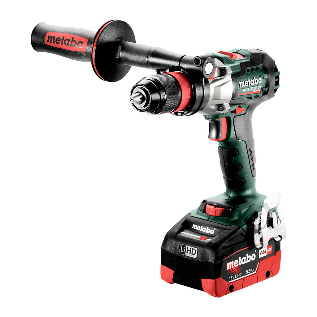 Metabo 602361660 - SB 18 LTX BL Q I - AKU príklepový vŕtací skrutkovač, 18V 2x5.5Ah LiHD, Nabíjačka ASC 145, metaBOX 145 L