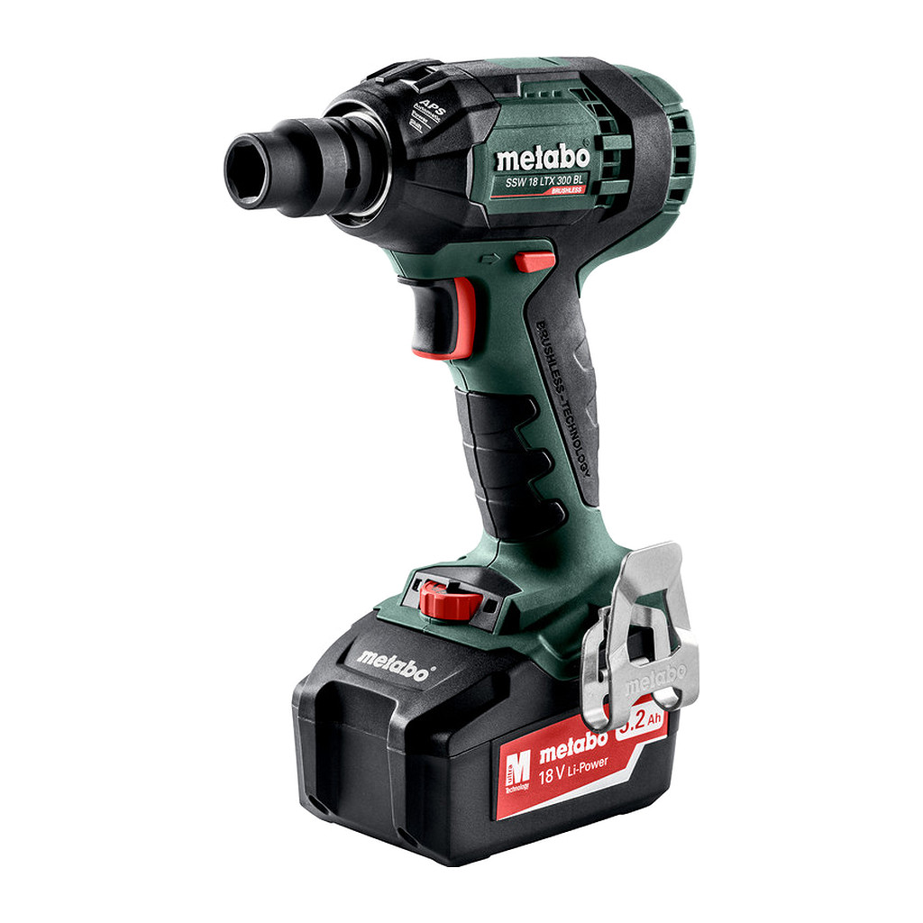 Metabo 602395650 - SSW 18 LTX 300 BL - AKU rázový skrutkovač, 18V 2x5.2Ah Li-Power, Nabíjačka ASC 55, metaBOX 145