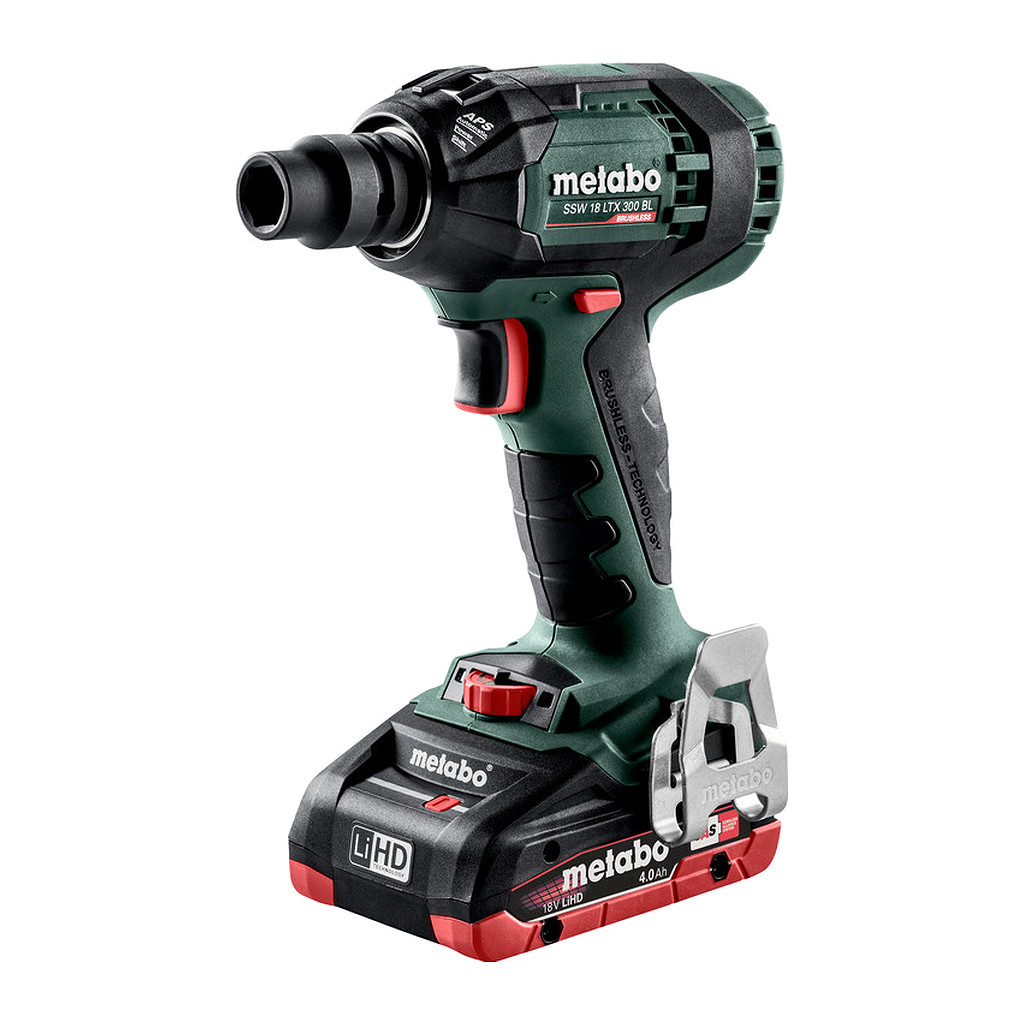 Metabo 602395800 - SSW 18 LTX 300 BL - AKU rázový skrutkovač, 18V 2x4Ah LiHD, Nabíjačka ASC 55, metaBOX 145