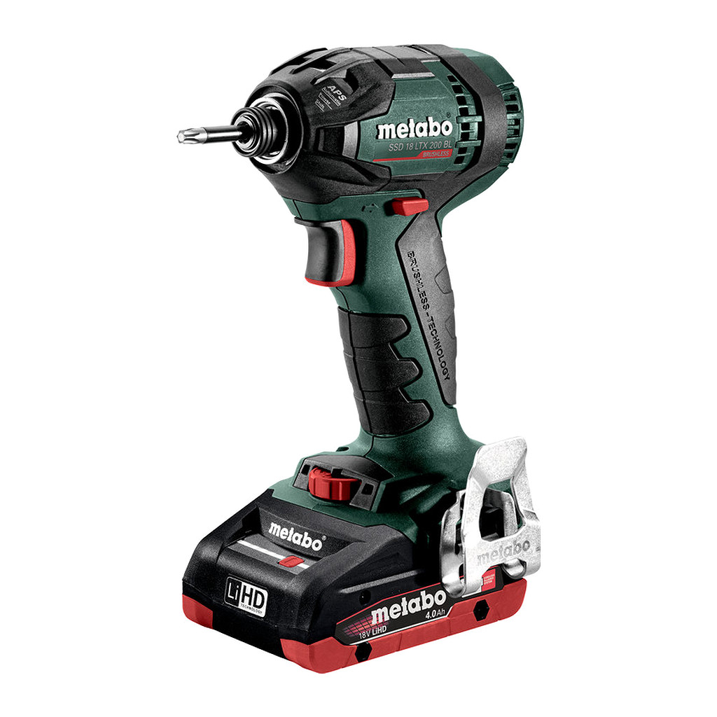 Metabo 602396800 - SSD 18 LTX 200 BL - AKU rázový skrutkovač, 18V 2x4Ah LiHD, Nabíjačka ASC 55, metaBOX 145