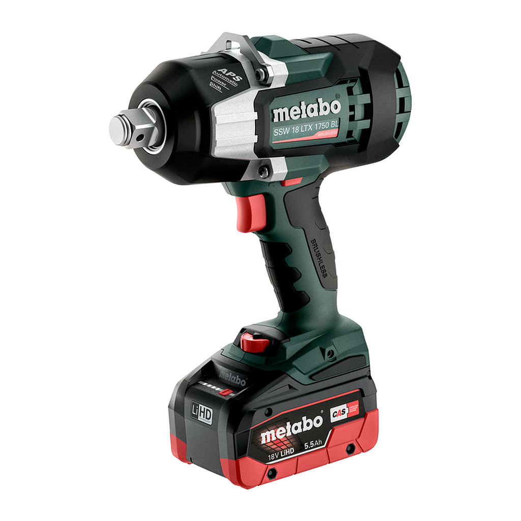 Metabo 602402660 - SSW 18 LTX 1750 BL - AKU rázový skrutkovač, 18V 2x5.5Ah LiHD, Nabíjačka ASC 145, metaBOX 145 L