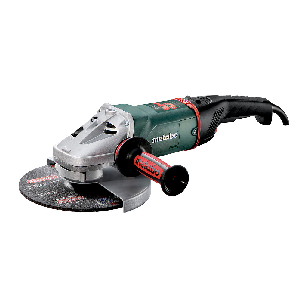 Metabo 606470260 - WE 24-230 MVT Quick - Uhlová brúska, Kartón, s rýchloupínacou maticou, otočnou hlavnou rukoväťou, bezpečnostným vypínačom, tzv. spínačom mŕtveho muža