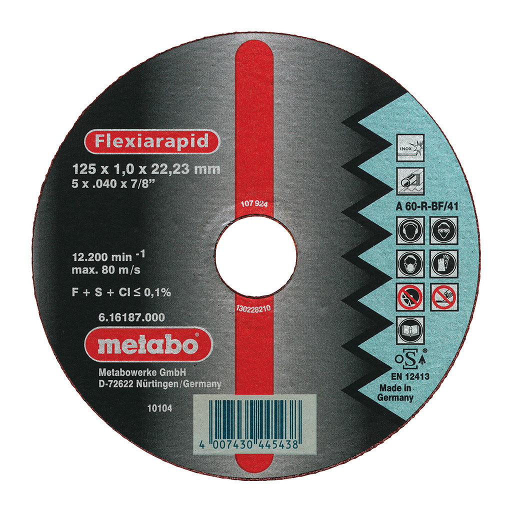 Metabo 616187000 - Flexiarapid 125x1,0x22,23 Inox, TF 41