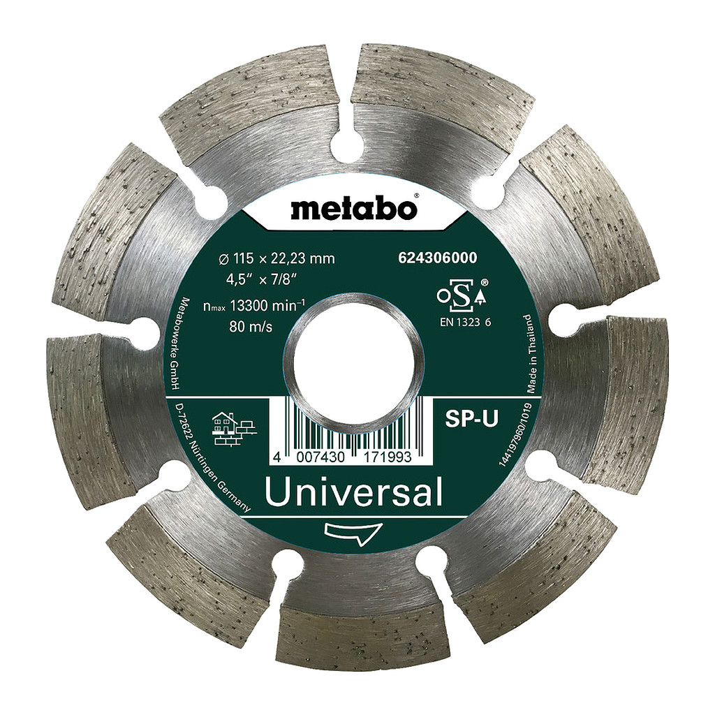 Metabo 624306000 - Diamantový rezný kotúč - SP - U, 115x22,23 mm