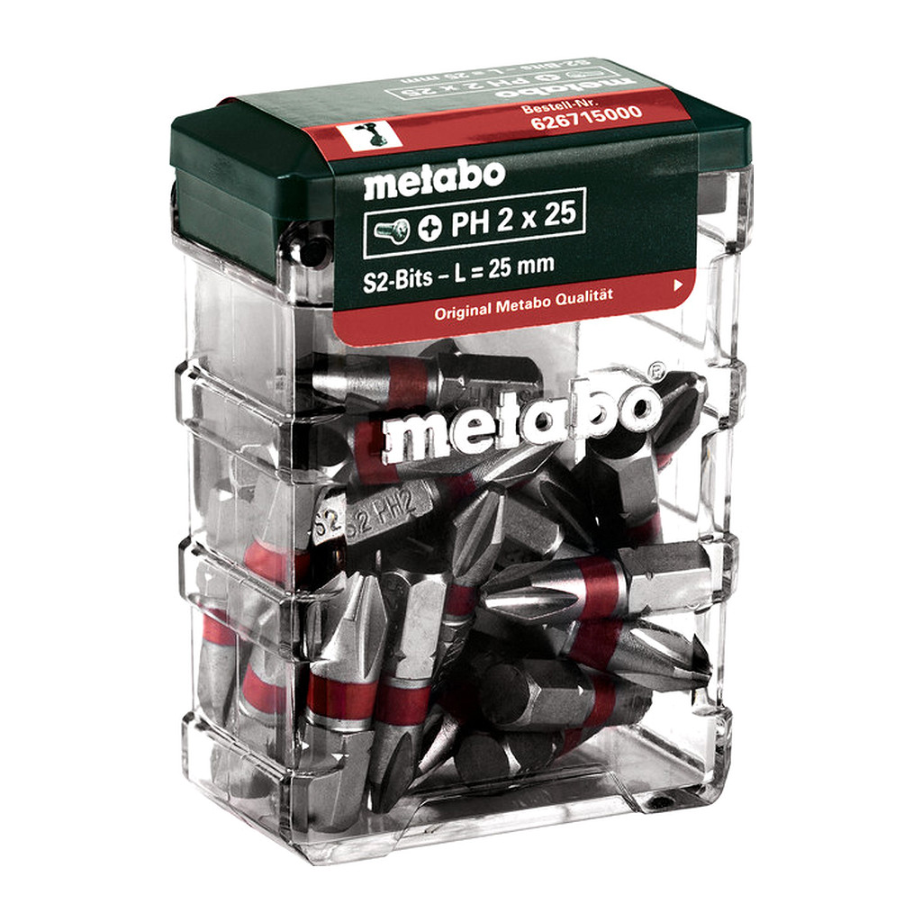 Metabo 626715000 - Box s nástavcami PH2, SP, 25-dielny