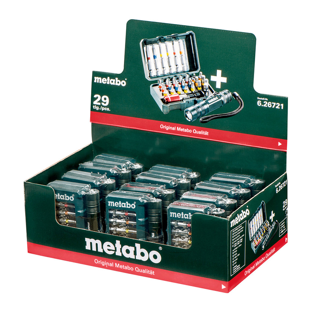 Metabo 626721000 - Box s nástavcami SP, 29-dielny + svietidlo Mini Flash light