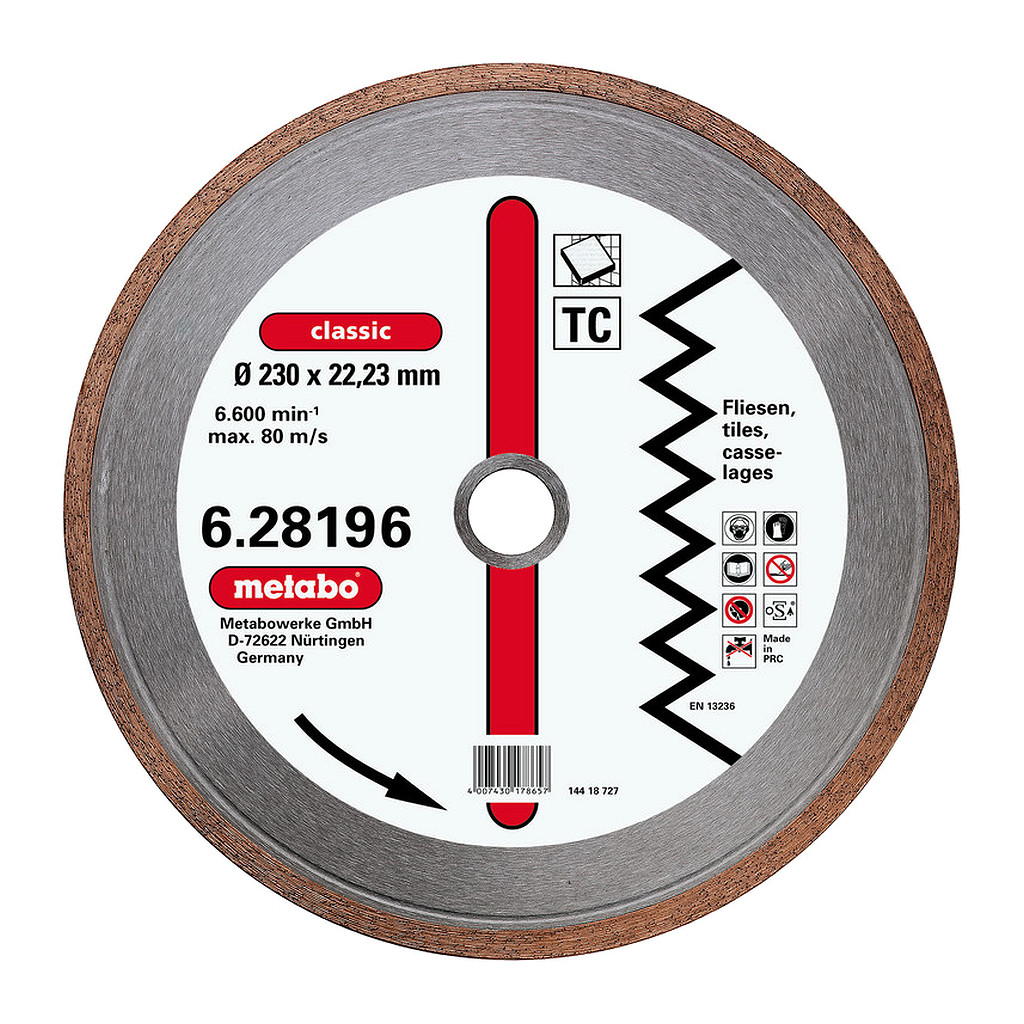 Metabo 628196000 - Dia-RK, 230x1,7x22,23mm, "classic", "TC", flisový