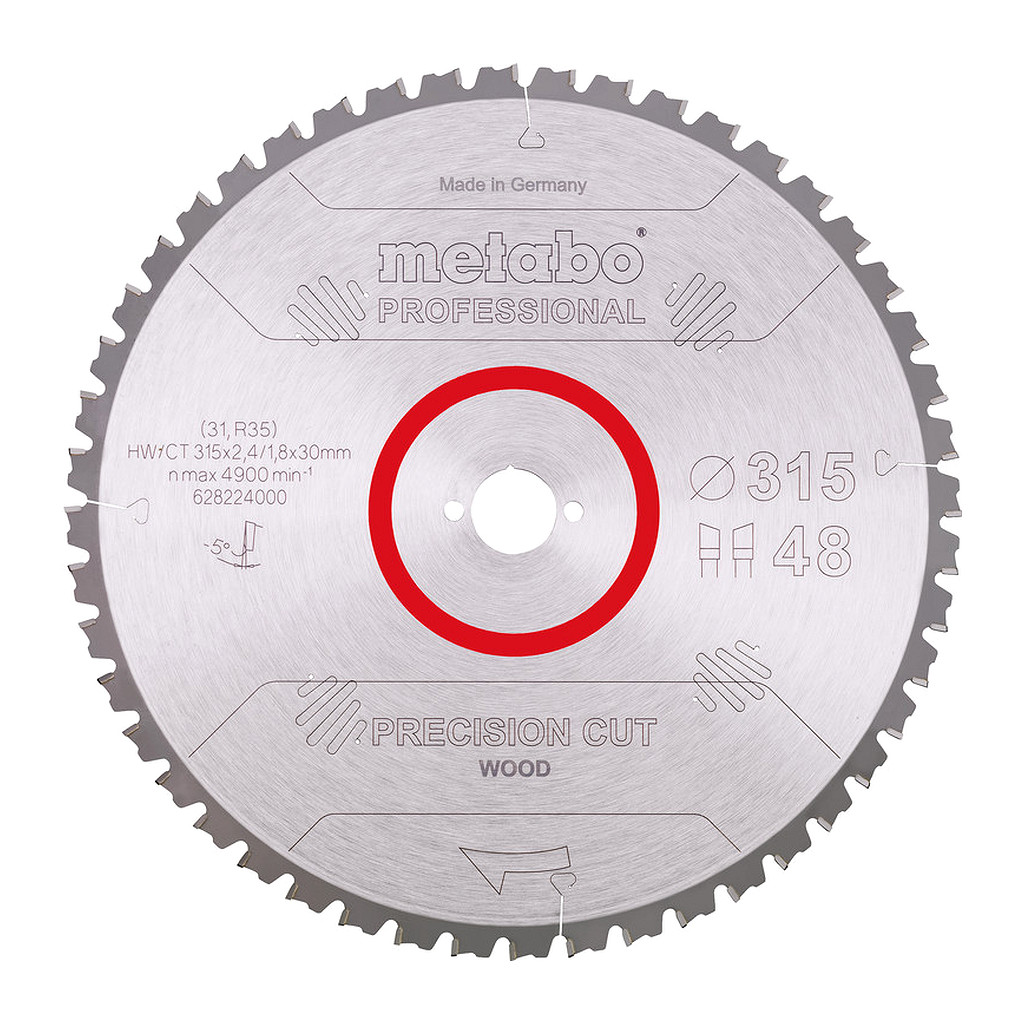 Metabo 628224000 - Pílový list „precision cut wood - professional“, 315x30, Z48 WZ 5° neg.