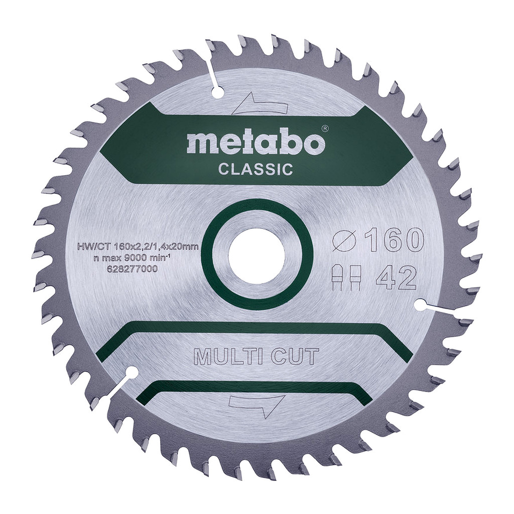 Metabo 628277000 - Pílový list „multi cut - classic“, 160x20 Z42 FZ/TZ 5°