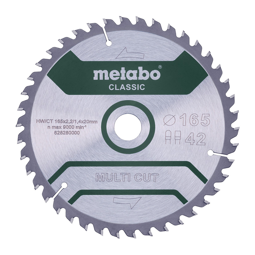 Metabo 628280000 - Pílový list „multi cut - classic“, 165x20 Z42 FZ/TZ 5°