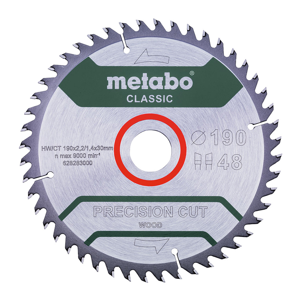 Metabo 628283000 - Pílový list „precision cut wood - classic“, 190x30 Z48 WZ 15°