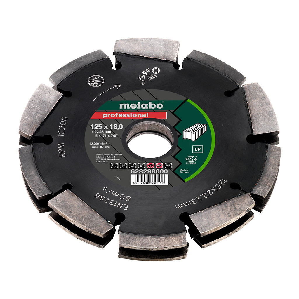 Metabo 628298000 - Diam. fréz. k. 2, 125 x 18 x 22, 23 mm, „professional“,„UP“, univerzálny