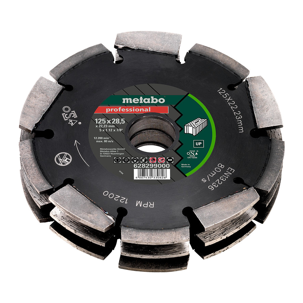 Metabo 628299000 - Diam. fréz. k. 3, 125 x 28,5 x 22, 23 mm, „professional“,„UP“, univerzálny