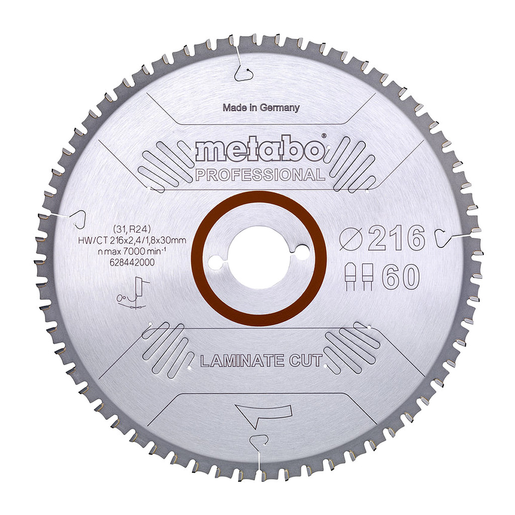 Metabo 628442000 - Pílový list „laminate cut - professional“, 216x30 Z60 FZ/TZ 0°