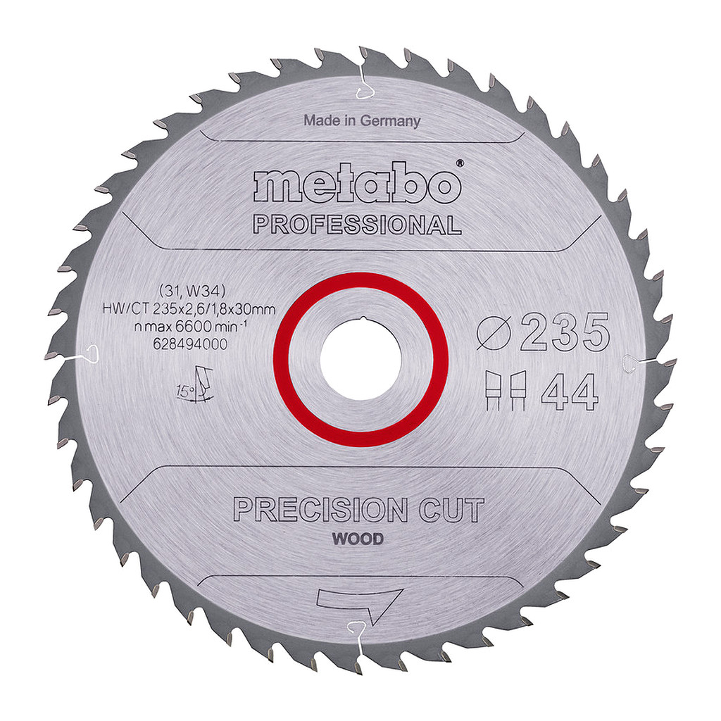 Metabo 628494000 - Pílový list „precision cut wood - professional“, 235x30, Z44 WZ 15°