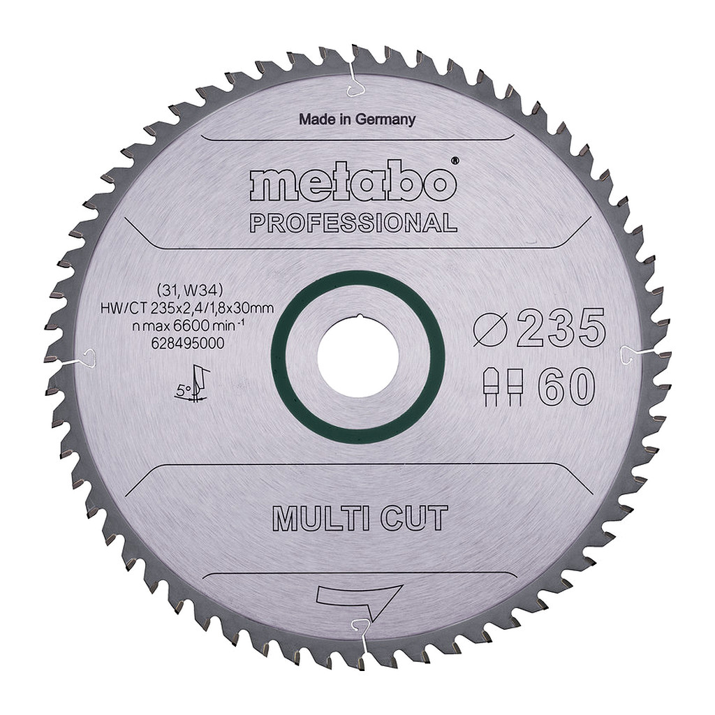 Metabo 628495000 - Pílový list „multi cut - professional“, 235x30, Z60 FZ/TZ 5°