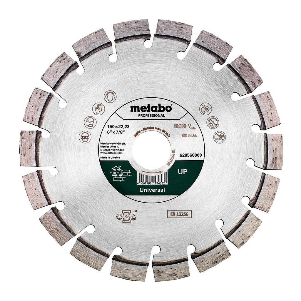 Metabo 628560000 - Diamantový rezný kotúč 150 x 22,23 mm, „UP“, Universal „professional“