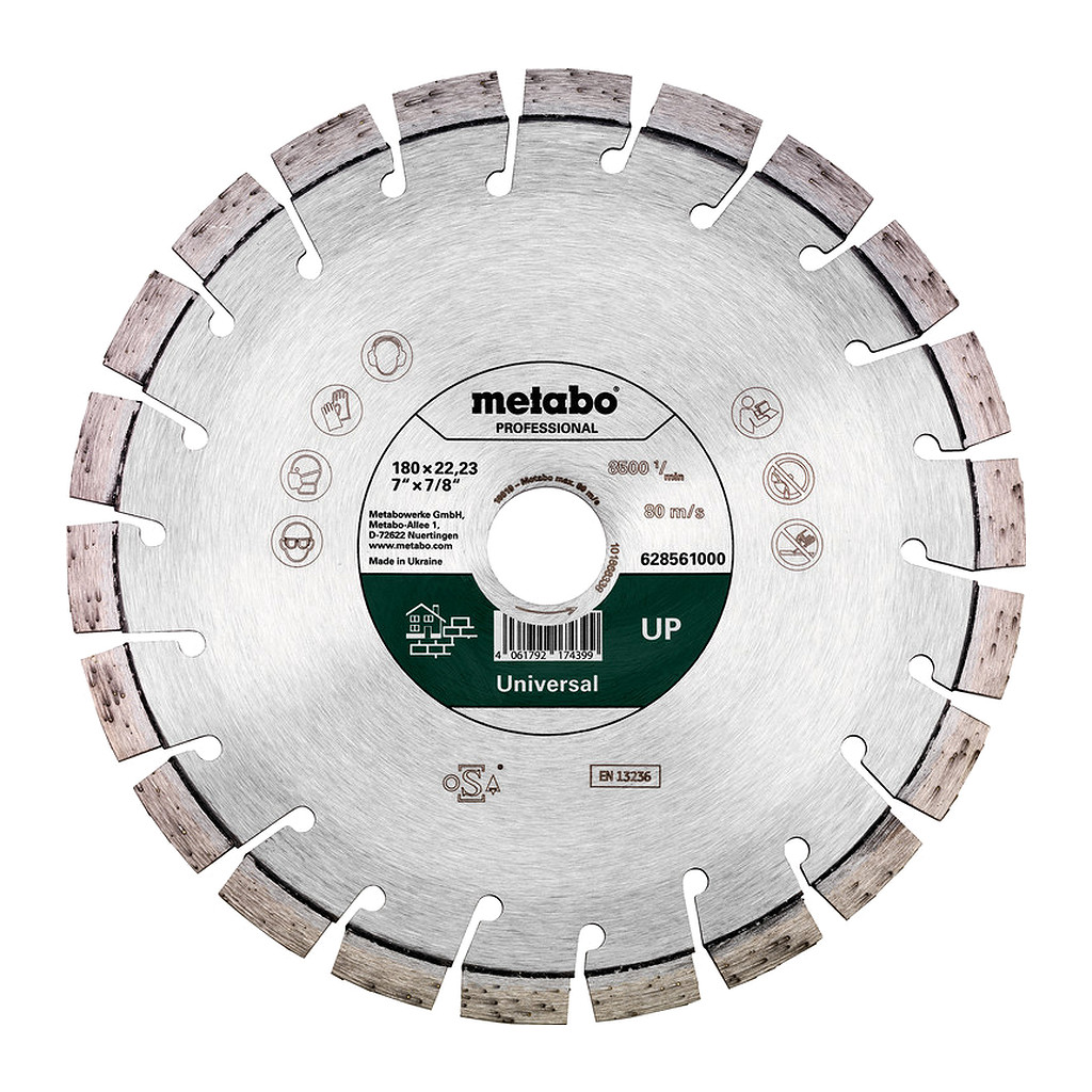 Metabo 628561000 - Diamantový rezný kotúč 180 x 22,23 mm, „UP“, Universal „professional“