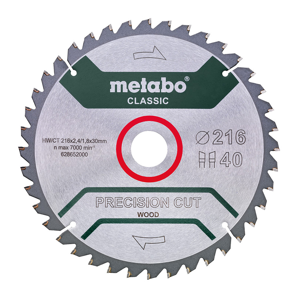 Metabo 628652000 - Pílový list „precision cut wood - classic“, 216x30 Z40 WZ 5° /B