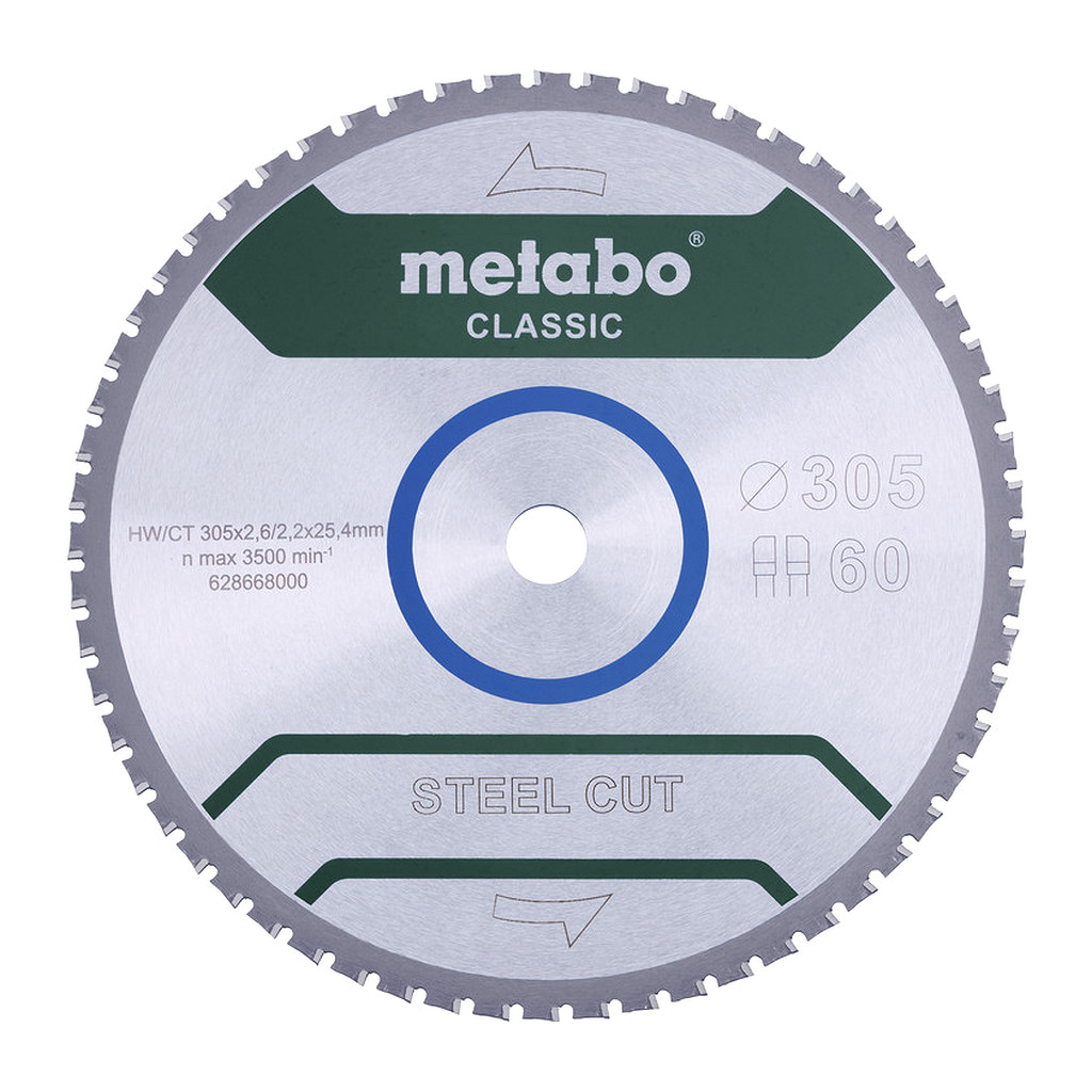 Metabo 628668000 - Pílový kotúč „steel cut – classic“, 305x25,4 Z60 FZ/FA 4°