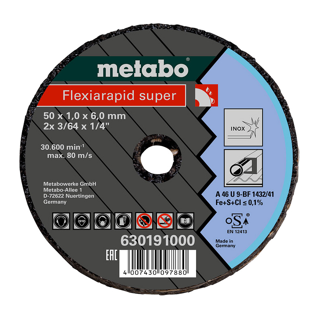 Metabo 630195000 - Flexiarapid Super 75x1,0x6,0 Inox