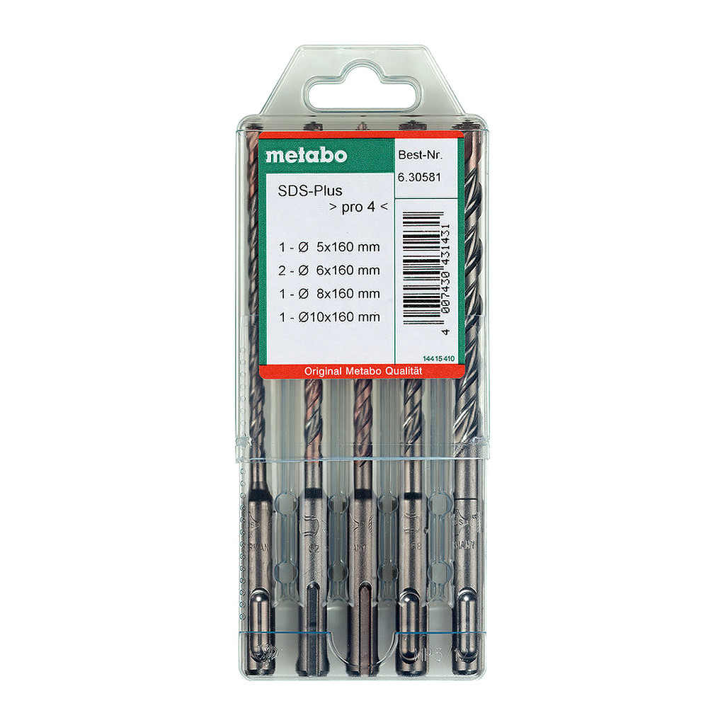 Metabo 630581000 - Súprava vrtákov SDS-plus Pro 4, 5-dielna