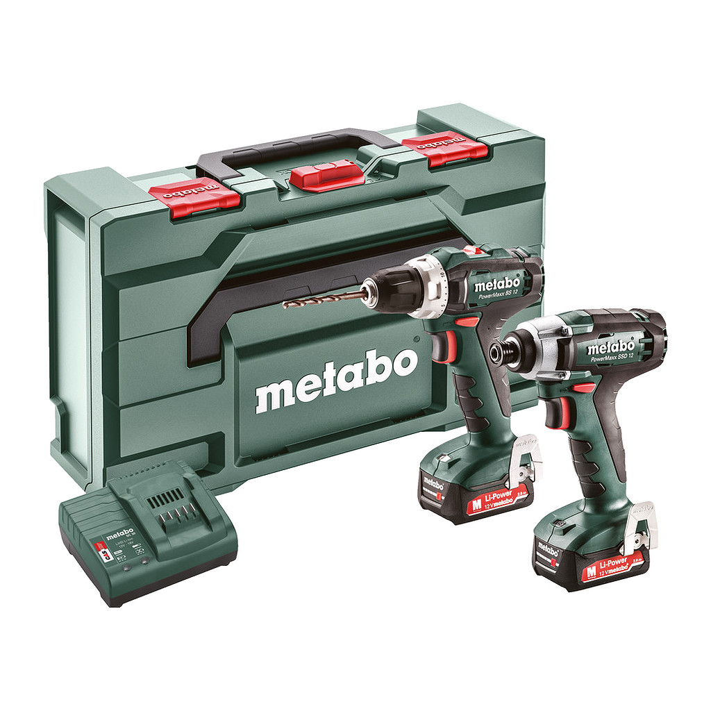 Metabo 685166000 - Combo Set 2.7.1 12 V - AKU stroje v súprave, 12V, metaBOX 145, PowerMaxx BS 12 + PowerMaxx SSD 12