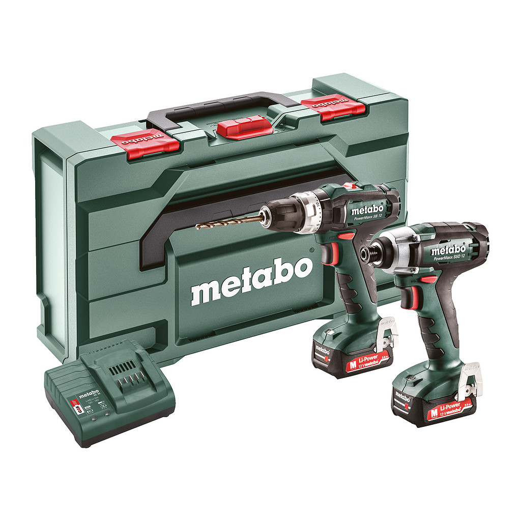 Metabo 685167000 - Combo Set 2.7.2 12 V - AKU stroje v súprave, 12V, metaBOX 145, PowerMaxx SB 12 + PowerMaxx SSD 12