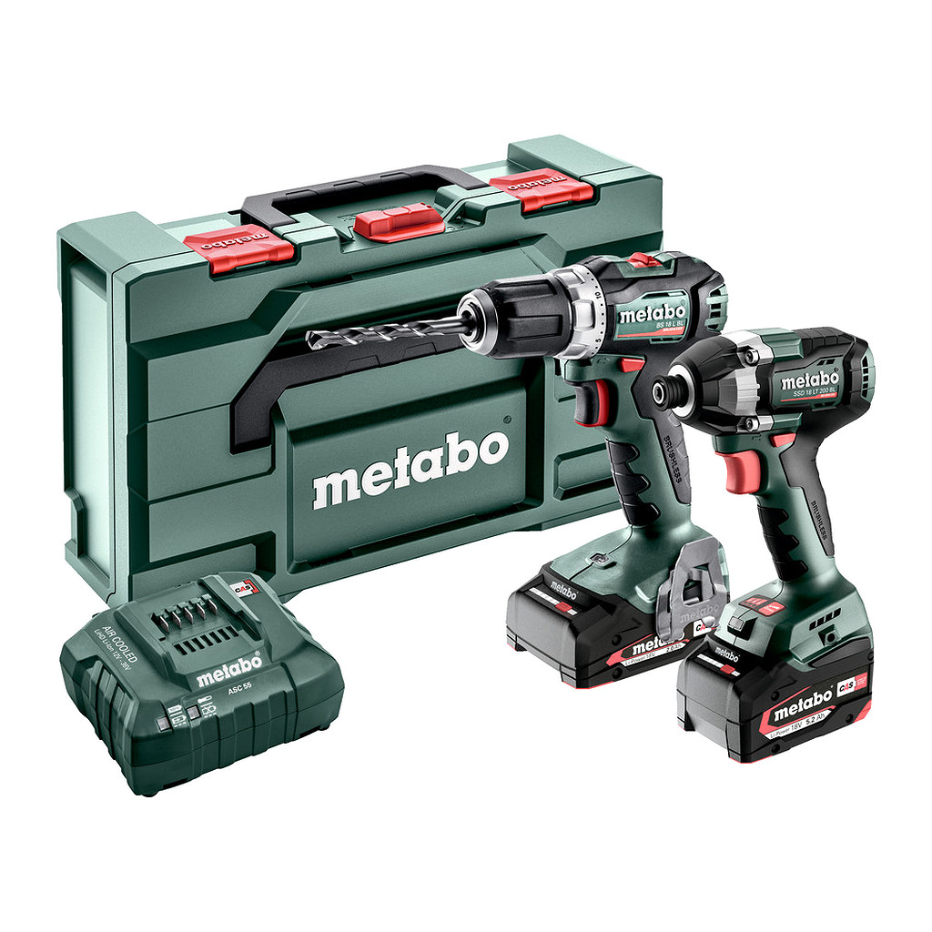 Metabo 685195000 - Combo Set 2.8.3 18V - AKU stroje v súprave, 18V, metaBOX 145 L, BS 18 L BL + SSD 18 LT 200 BL