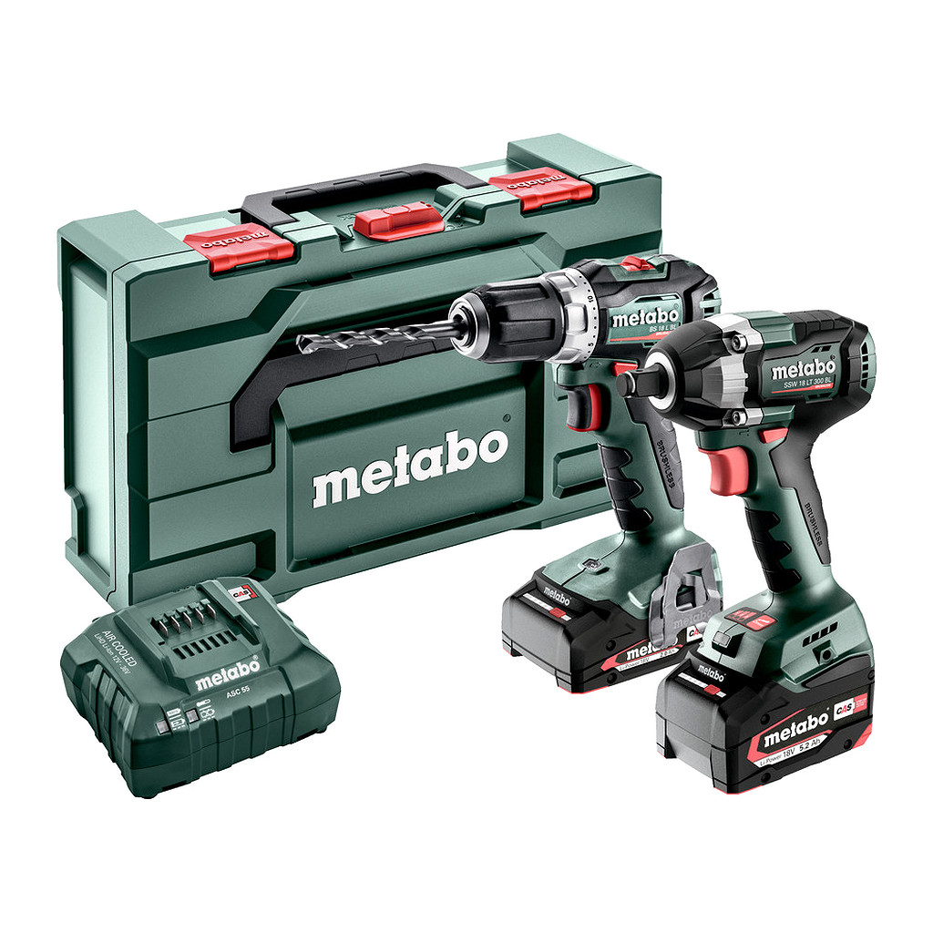 Metabo 685202000 - Combo Set 2.9.2 18V - AKU stroje v súprave, 18V, metaBOX 145 L, BS 18 L BL + SSW 18 LT 300 BL