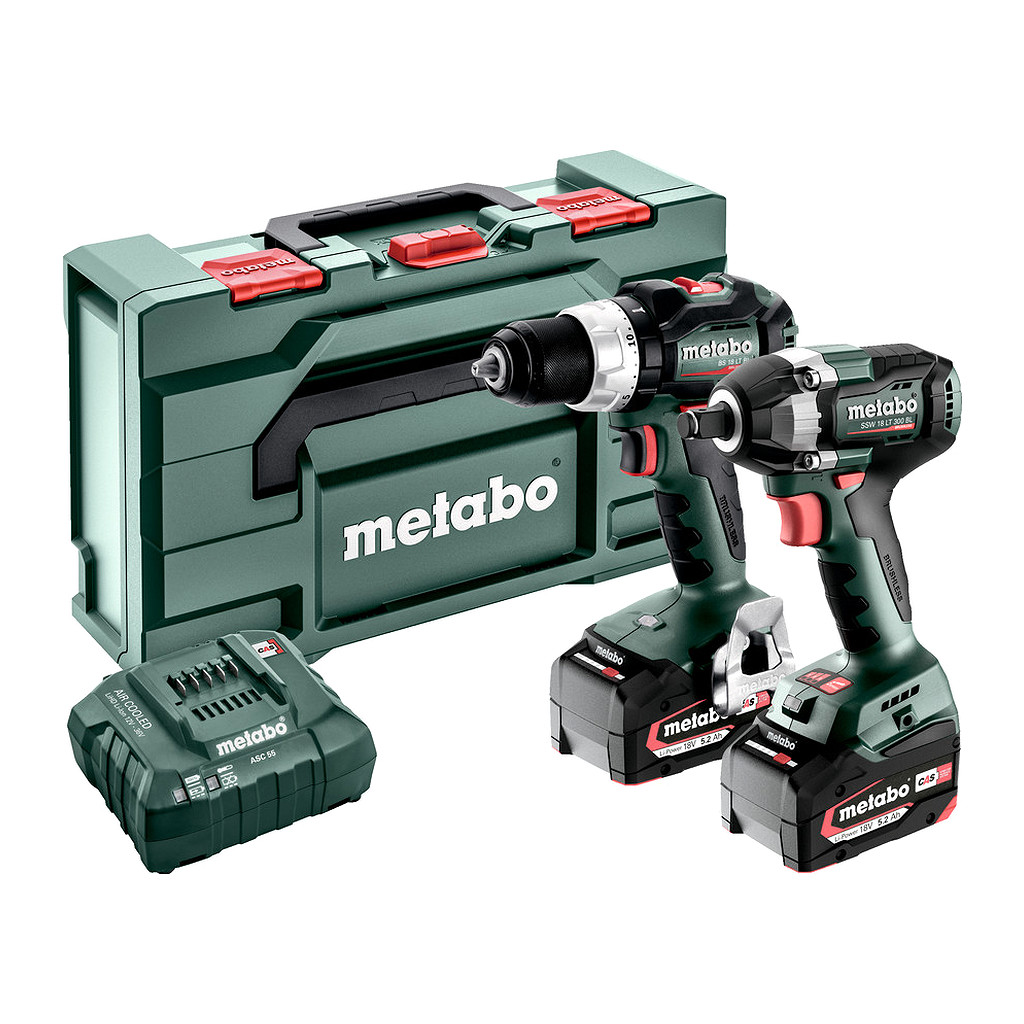 Metabo 685203000 - Combo Set 2.9.3 18V - AKU stroje v súprave, 18V, metaBOX 145 L, BS 18 LT BL + SSW 18 LT 300 BL