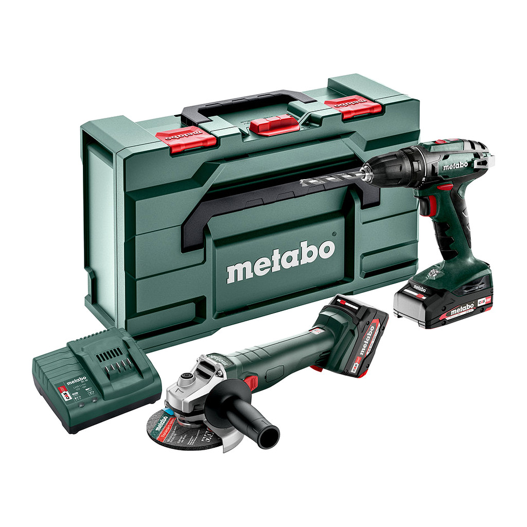 Metabo 685204500 - Combo Set 2.4.3 18 V - AKU stroje v súprave, 18V, metaBOX 165 L, BS 18 + W 18 L 9-125