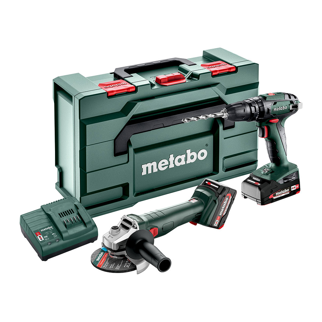 Metabo 685205500 - Combo Set 2.4.4 18 V - AKU stroje v súprave, 18V, metaBOX 165 L, SB 18 + W 18 L 9-125