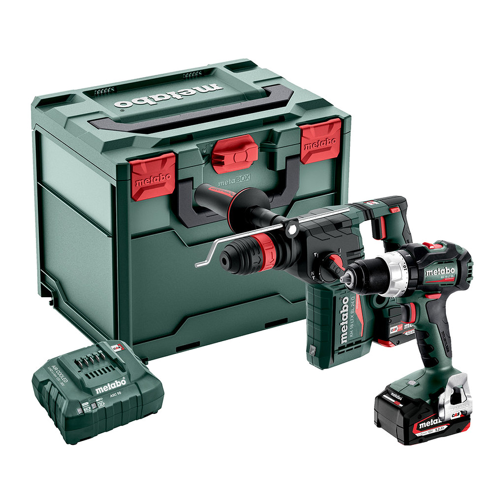 Metabo 685219650 - Combo Set 2.4.8 18 V - AKU stroje v súprave, 18V, metaBOX 340, BS 18 LT BL + KH 18 LTX BL 24 Q