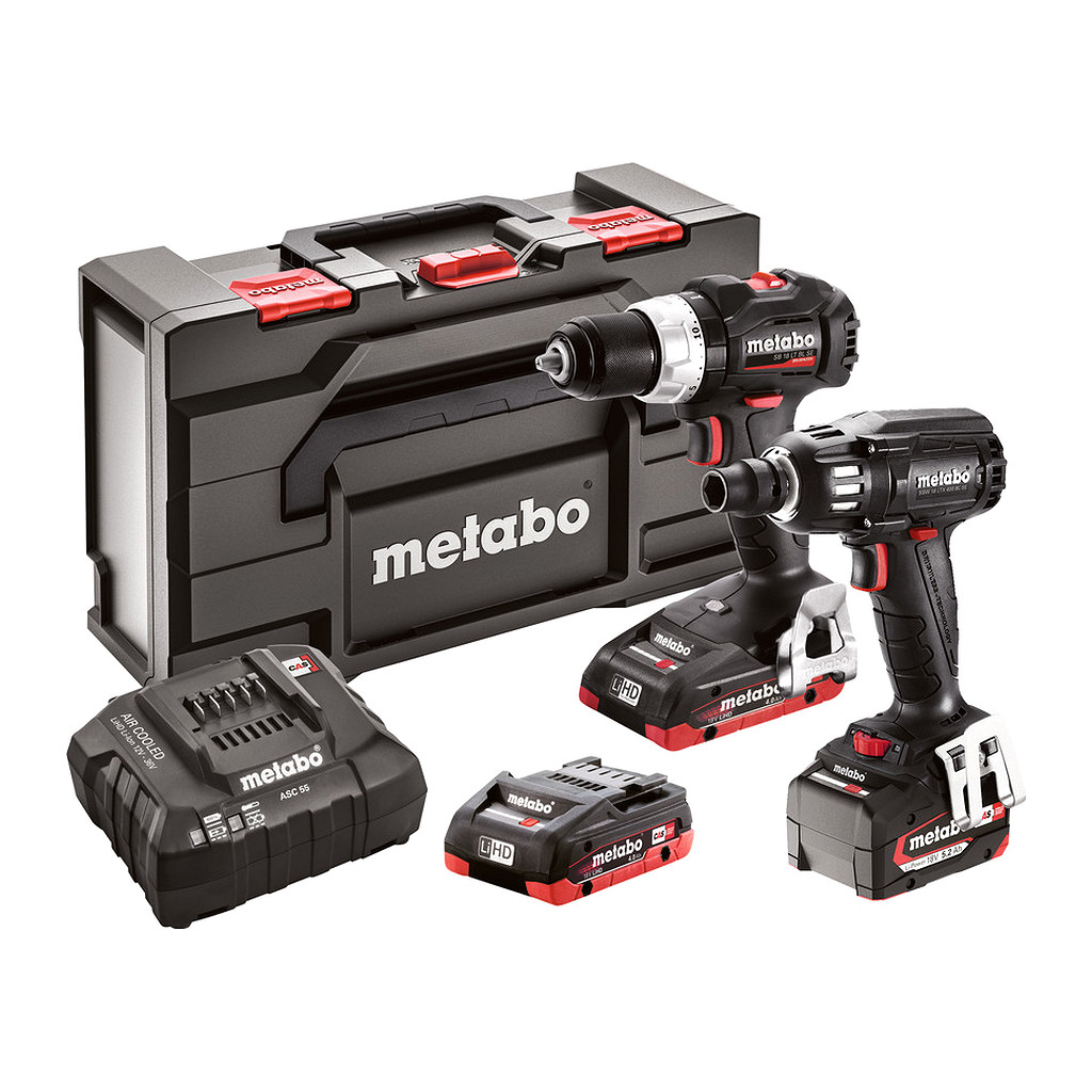 Metabo 685221960 - Combo Set 2.2.7 18 V BL SE - AKU stroje v súprave, 18V, metaBOX 165 L, SB 18 LT BL SE + SSW 18 LTX 400 BL SE